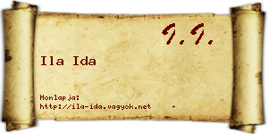 Ila Ida névjegykártya