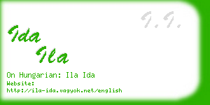 ida ila business card